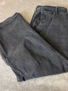 Sézane Denim Black Gray Jeans Size 48 | Charcoal Washed | French Denim